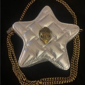 Silver Star-Shaped Bag with Gold Chain